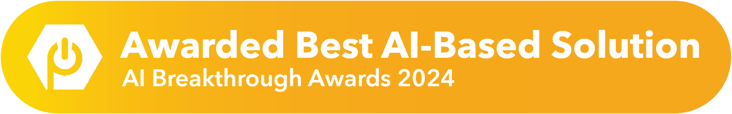 Awarded best AI-based solution banner